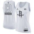 Wholesale Cheap Nike Houston Rockets #13 James Harden White Women's NBA Jordan Swingman 2018 All-Star Game Jersey