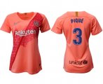 Wholesale Cheap Women's Barcelona #3 Pique Third Soccer Club Jersey