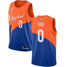 Wholesale Cheap Men\'s Nike Cavaliers #0 Kevin Love Blue NBA Swingman City Edition 2018-19 Jersey