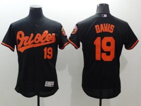 Wholesale Cheap Orioles #19 Chris Davis Black Flexbase Authentic Collection Stitched MLB Jersey