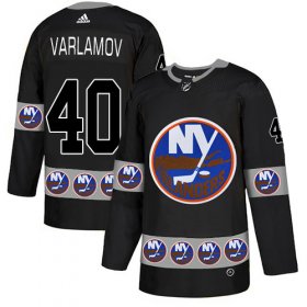 Wholesale Cheap Adidas Islanders #40 Semyon Varlamov Black Authentic Team Logo Fashion Stitched NHL Jersey