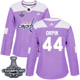 Wholesale Cheap Adidas Capitals #44 Brooks Orpik Purple Authentic Fights Cancer Stanley Cup Final Champions Women\'s Stitched NHL Jersey