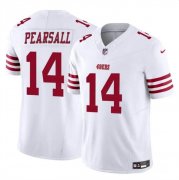 Cheap Men's San Francisco 49ers #14 Ricky Pearsall White 2024 Draft F.U.S.E. Vapor Untouchable Limited Football Stitched Jersey