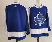 Wholesale Cheap Men's Toronto Maple Leafs Blank Royal Blue 2021 Retro Stitched NHL Jersey