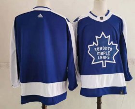 Wholesale Cheap Men\'s Toronto Maple Leafs Blank Royal Blue 2021 Retro Stitched NHL Jersey