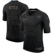 Wholesale Cheap Nike 49ers 85 George Kittle Black 2020 Salute To Service Limited Jersey