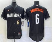 Wholesale Cheap Men's Baltimore Orioles #6 Ryan Mountcastle Number Black 2023 City Connect Flex Base Stitched Jersey1