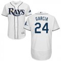 Wholesale Cheap Rays #24 Avisail Garcia White Flexbase Authentic Collection Stitched MLB Jersey