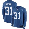 Wholesale Cheap Nike Colts #31 Quincy Wilson Royal Blue Team Color Men's Stitched NFL Limited Therma Long Sleeve Jersey