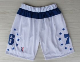 Wholesale Cheap Philadelphia 76ers White All-Star Short