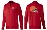 Wholesale Cheap NFL Cleveland Browns Team Logo Jacket Red