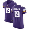 Wholesale Cheap Nike Vikings #19 Adam Thielen Purple Team Color Men's Stitched NFL Vapor Untouchable Elite Jersey