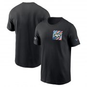 Wholesale Cheap Men's New York Jets Black 2023 Crucial Catch Sideline Tri-Blend T-Shirt