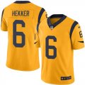 Wholesale Cheap Nike Rams #6 Johnny Hekker Gold Men's Stitched NFL Limited Rush Jersey