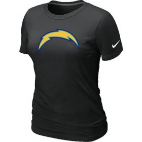 Wholesale Cheap Women\'s Nike Los Angeles Chargers Logo NFL T-Shirt Black