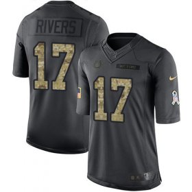 Wholesale Cheap Nike Colts #17 Philip Rivers Black Men\'s Stitched NFL Limited 2016 Salute to Service Jersey