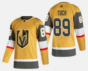 Wholesale Cheap Men\'s Vegas Golden Knights #89 Alex Tuch Gold 2020-21 Alternate Stitched Adidas Jersey