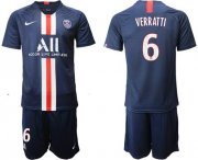 Wholesale Cheap Paris Saint-Germain #6 Verratti Home Soccer Club Jersey