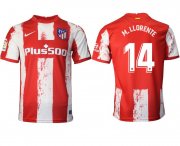 Wholesale Cheap Men 2021-2022 Club Atletico Madrid home aaa version red 14 Nike Soccer Jersey