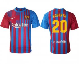 Wholesale Cheap Men 2021-2022 Club Barcelona home aaa version red 20 Nike Soccer Jersey