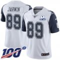Wholesale Cheap Nike Cowboys #89 Blake Jarwin White Men's Stitched With Established In 1960 Patch NFL Limited Rush 100th Season Jersey