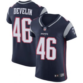 Wholesale Cheap Nike Patriots #46 James Develin Navy Blue Team Color Men\'s Stitched NFL Vapor Untouchable Elite Jersey