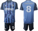 Wholesale Cheap Men 2020-2021 club Los Angeles Galaxy away 8 blue Soccer Jerseys