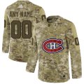 Wholesale Cheap Men's Adidas Canadiens Personalized Camo Authentic NHL Jersey