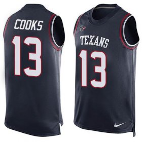 Wholesale Cheap Nike Texans #13 Brandin Cooks Navy Blue Team Color Men\'s Stitched NFL Limited Tank Top Jersey