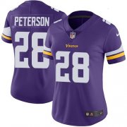 Wholesale Cheap Nike Vikings #28 Adrian Peterson Purple Team Color Women's Stitched NFL Vapor Untouchable Limited Jersey