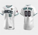 Men's Arizona Diamondbacks Actve Player Custom White 2023 World Series Flex Base Stitched Jersey