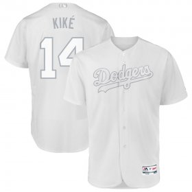 Wholesale Cheap Los Angeles Dodgers #14 Enrique Hernandez Kike Majestic 2019 Players\' Weekend Flex Base Authentic Player Jersey White
