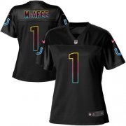 Wholesale Cheap Nike Colts #1 Pat McAfee Black Women's NFL Fashion Game Jersey