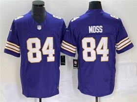 Wholesale Cheap Men\'s Minnesota Vikings #84 Randy Moss Purple 2023 F.U.S.E. Vapor Untouchable Limited Stitched Jersey