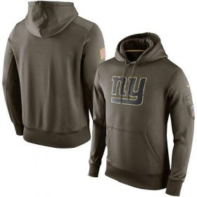 Wholesale Cheap Men\'s New York Giants Nike Olive Salute To Service KO Performance Hoodie