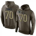 Wholesale Cheap NFL Men's Nike Carolina Panthers #70 Trai Turner Stitched Green Olive Salute To Service KO Performance Hoodie