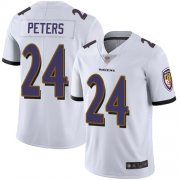 Wholesale Cheap Nike Ravens #24 Marcus Peters White Men's Stitched NFL Vapor Untouchable Limited Jersey