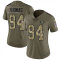 Wholesale Cheap Nike 49ers #94 Solomon Thomas Olive/Camo Women's Stitched NFL Limited 2017 Salute to Service Jersey