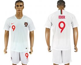 Wholesale Cheap Portugal #9 Eder Away Soccer Country Jersey