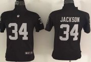 Wholesale Cheap Nike Raiders #34 Bo Jackson Black Team Color Youth Stitched NFL Elite Jersey