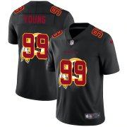 Cheap Washington Redskins #99 Chase Young Men's Nike Team Logo Dual Overlap Limited NFL Jersey Black