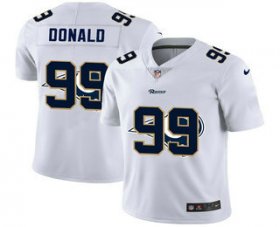 Wholesale Cheap Men\'s Los Angeles Rams #99 Aaron Donald White 2020 Shadow Logo Vapor Untouchable Stitched NFL Nike Limited Jersey