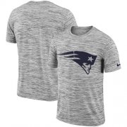 Wholesale Cheap Men's New England Patriots Nike Heathered Black Sideline Legend Velocity Travel Performance T-Shirt