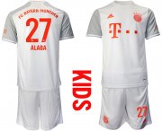 Wholesale Cheap Youth 2020-2021 club Bayern Munich away white 27 Soccer Jerseys