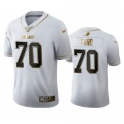 Wholesale Cheap Buffalo Bills #70 Cody Ford Men's Nike White Golden Edition Vapor Limited NFL 100 Jersey