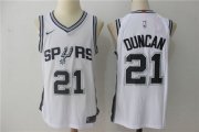 Wholesale Cheap Men's San Antonio Spurs #21 Tim Duncan White 2017-2018 Nike Swingman Stitched NBA Jersey