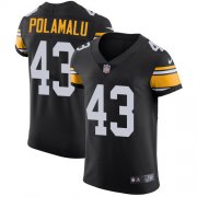 Wholesale Cheap Nike Steelers #43 Troy Polamalu Black Alternate Men's Stitched NFL Vapor Untouchable Elite Jersey