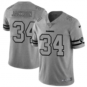 Wholesale Cheap Las Vegas Raiders #34 Bo Jackson Men\'s Nike Gray Gridiron II Vapor Untouchable Limited NFL Jersey