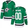 Wholesale Cheap Men's Adidas Stars Personalized Authentic Green Home NHL Jersey