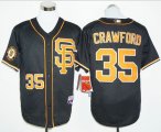 Wholesale Cheap Giants #35 Brandon Crawford Black 2016 Cool Base Stitched MLB Jersey